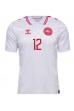 Danmark Kasper Dolberg #12 Fotballdrakt Borte Klær EM 2024 Korte ermer